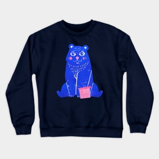 Blue Christmas Bear Crewneck Sweatshirt